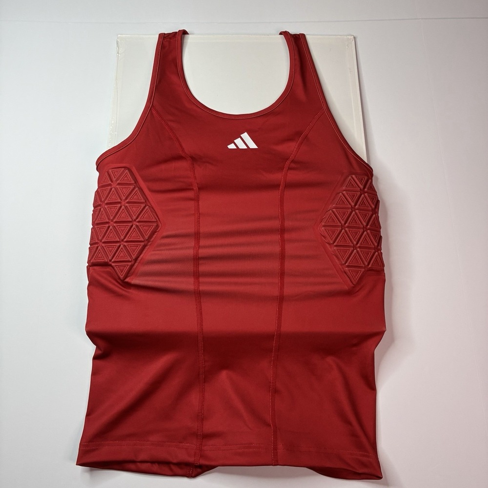 Adidas Aeroready Padded Basketball Compression Top Red Men's Size LT IQ0881